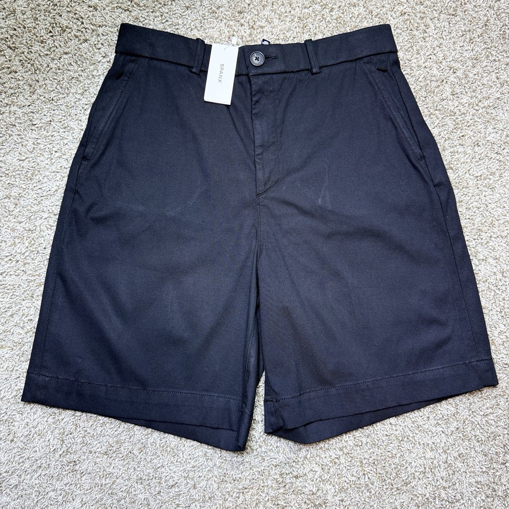 SPANX Womens L Black Supersmooth Stretch Twill 9in Shorts High Rise NWT 21417R